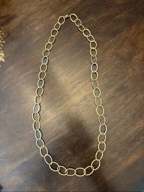 Gold  classicOpen Circle Link Necklace